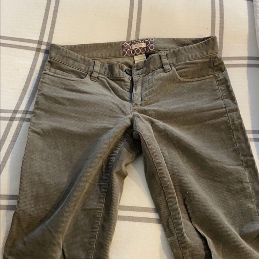 Jcrew grey matchstick cords
